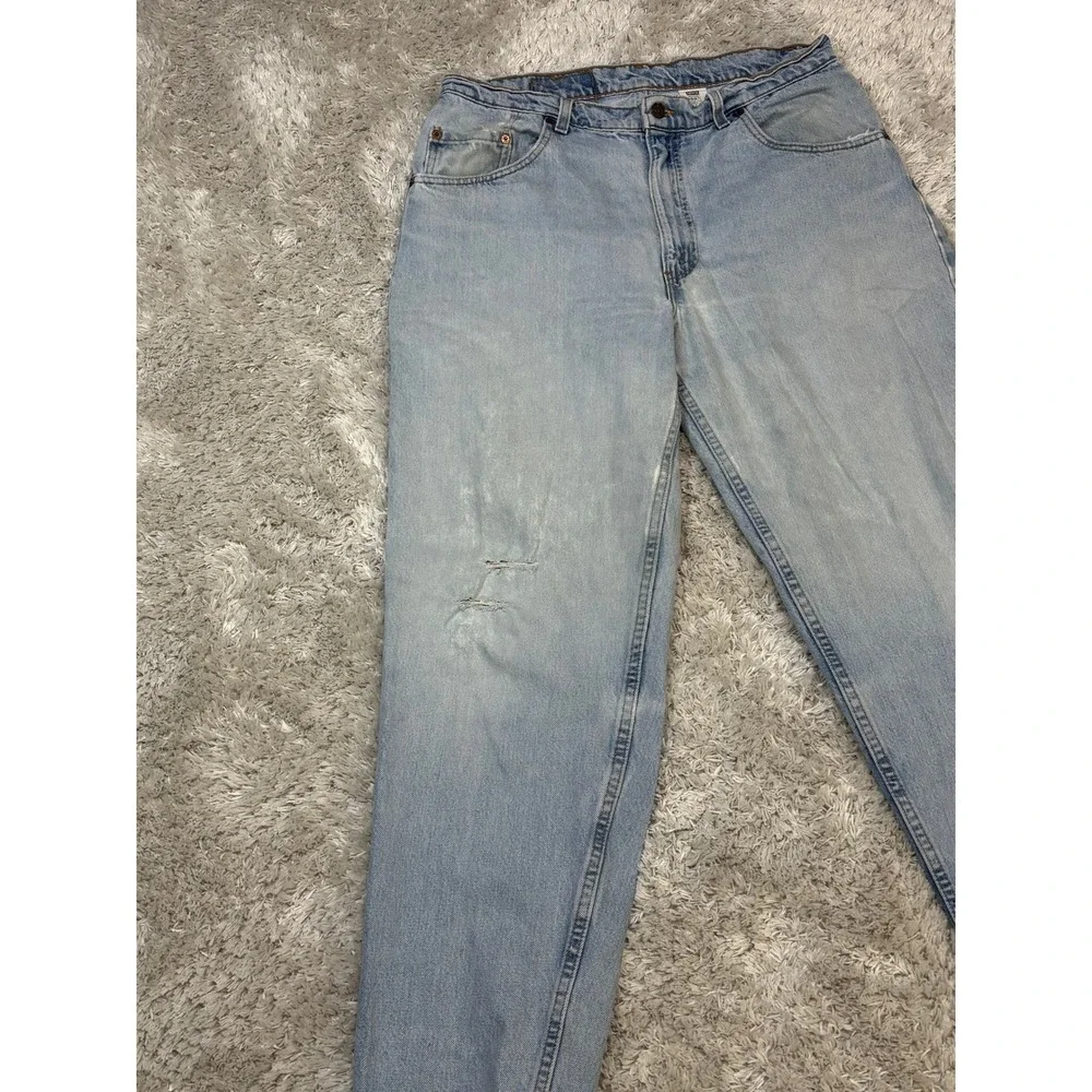 Vintage Levis 560 Loose Fit Tapered Leg‎ Jeans Light Wash Denim USA Made 36x32